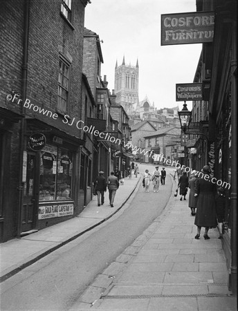 CATHEDRAL FROM 'THE STEEP' SHOPS  COSFORD'S  KIRK'S  PLAYERS ADVERT